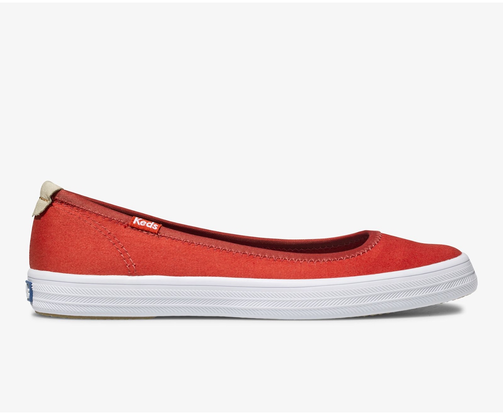 Slip Ons Keds Femme Rouge - Bryn - 572-IBAXZN